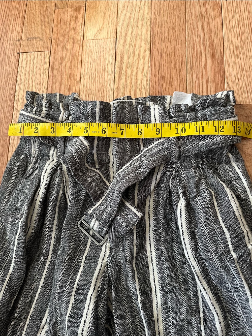 Banana Republic Black and White Striped Linen Wide Leg Pants 0 Euro Summer Beach - Picture 5 of 9